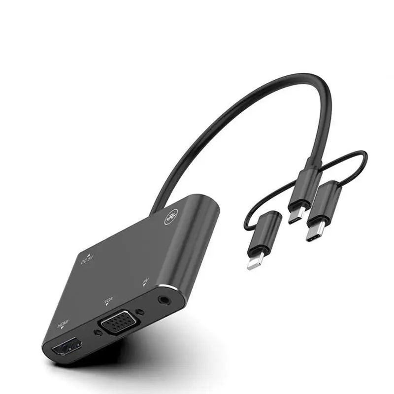 USB C HDMI кабель type C к HDMI VGA Кабель-адаптер HDMI huawei P30 Android адаптер ноутбук C Micro USB конвертер samsung Fo B6O7