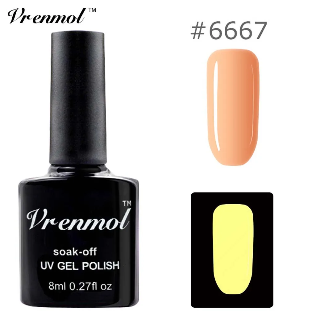 Лак для ногтей nagellak нетоксичный лак для ногтей 18 флюоресцентные цвета неоновый светящийся гель лак для ногтей tPTo Gvernis полуперманентный УФ
