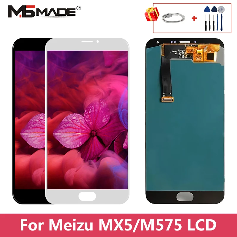 

LCD For Meizu MX5 M575 LCD Display+Touch Screen With frame LCD Assembly Repair Parts 5.5 Inch Replacement For Meizu MX5 Display