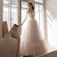 

white/Ivory Wedding Dress Lace/Silky Organza A-LINEBride Wedding Appliques custom made