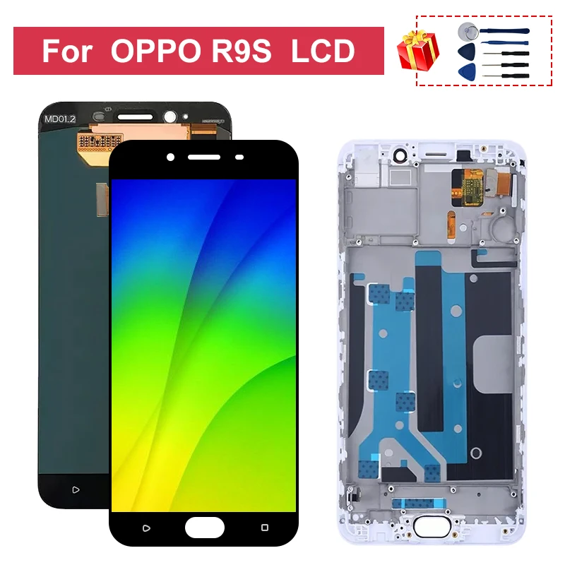 Дисплей 5 дюйма для OPPO R9S ЖК дисплей детали запасная часть дисплея с рамкой|Экраны