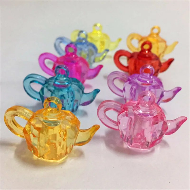 

50 Pieces 32*22mm Acrylic Mix Colorful Teapot Model Shape Game Pieces For DTY Board Games Accessories