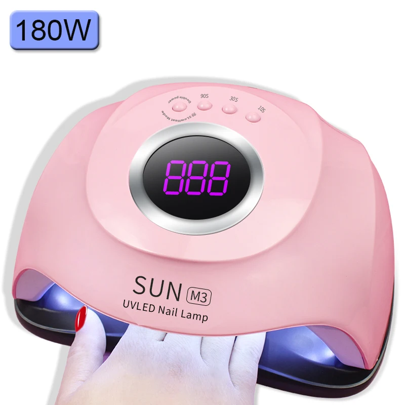 

2020 180W SUN M3 UV LED Lamp Nails Dryer For All Gels 45 LEDs Dryer Lamp Polish Sun Light Timer 10/30/60/99s Lamp For Manicure