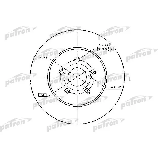 Диск тормозной передн LEXUS: RX 03 PATRON PBD4493