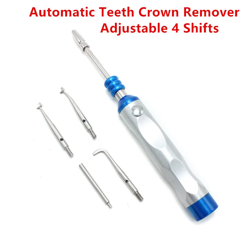 Dental automática dientes corona removedor ajustable 4 turnos Manual corona removedor Acero inoxidable dentista laboratorio dientes restauración herramienta