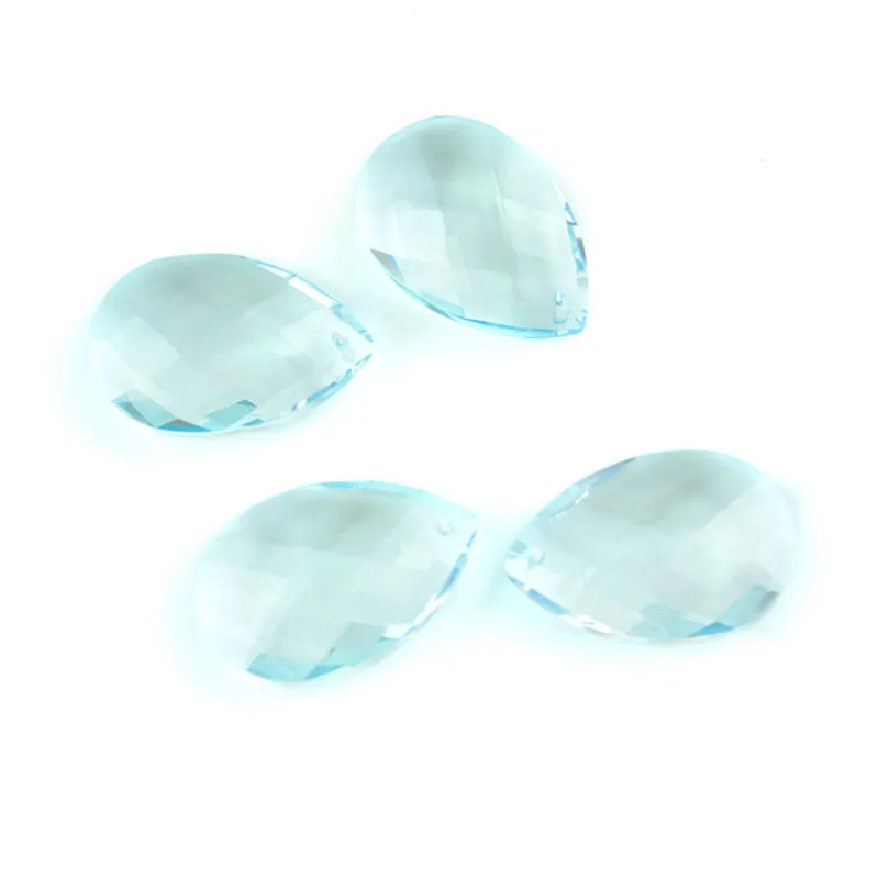 light aquamarine Сияющие 38 мм различные цветные хрустальные призмы хрустальные Сияющие аксессуары хрустальные подвески для люстры стеклянные Висячие Части для орнамента - Цвет: light aquamarine