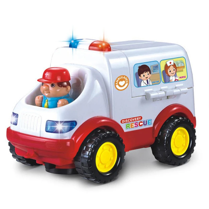 Çocuk ambulans doktor oyuncak arabalar 2-in-1 bebek oyuncakları araç doktor  seti tıbbi içinde kiti yumru ve gitmek oyuncak araba ile ışık