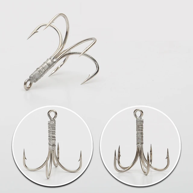 4X Treble Hooks 1#-10/0# Full Size Fishhook Super Sharp High Strength  Carbon Steel Angle Anchor Barbed Pesca Large Fishing Hook - AliExpress