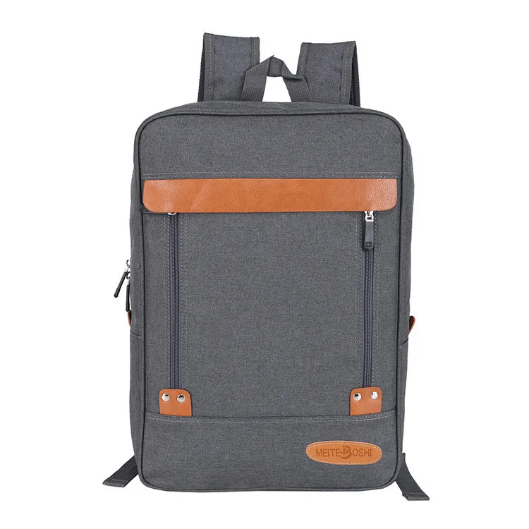 

Korean-style New Style Fashion Solid Color Leather Edge Backpack Casual Sports Bag Computer Bag Students Bag Wholesale