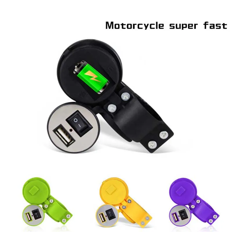 USB порт 12 в водонепроницаемый мотоцикл зарядное устройство на руль В 2.1A адаптер