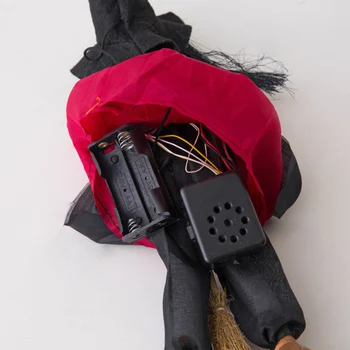 

Halloween Hanging Animated Talking Witch Props Laughing Sound Control Decor Toy XH8Z