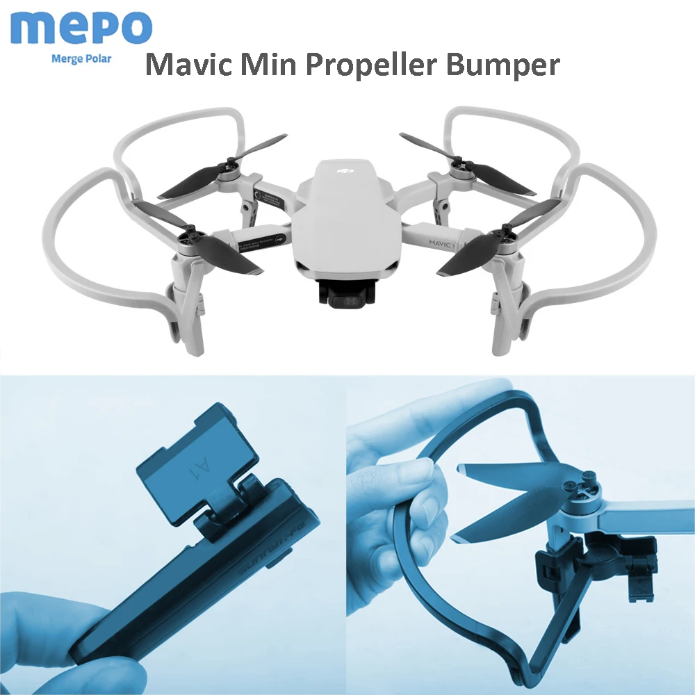 Mega Discount UDO Mavic Mini Accessories Propeller Guards For DJI Mavic Mini Drone Landing Gears Blades Shielding Rings Props Protector Kit 