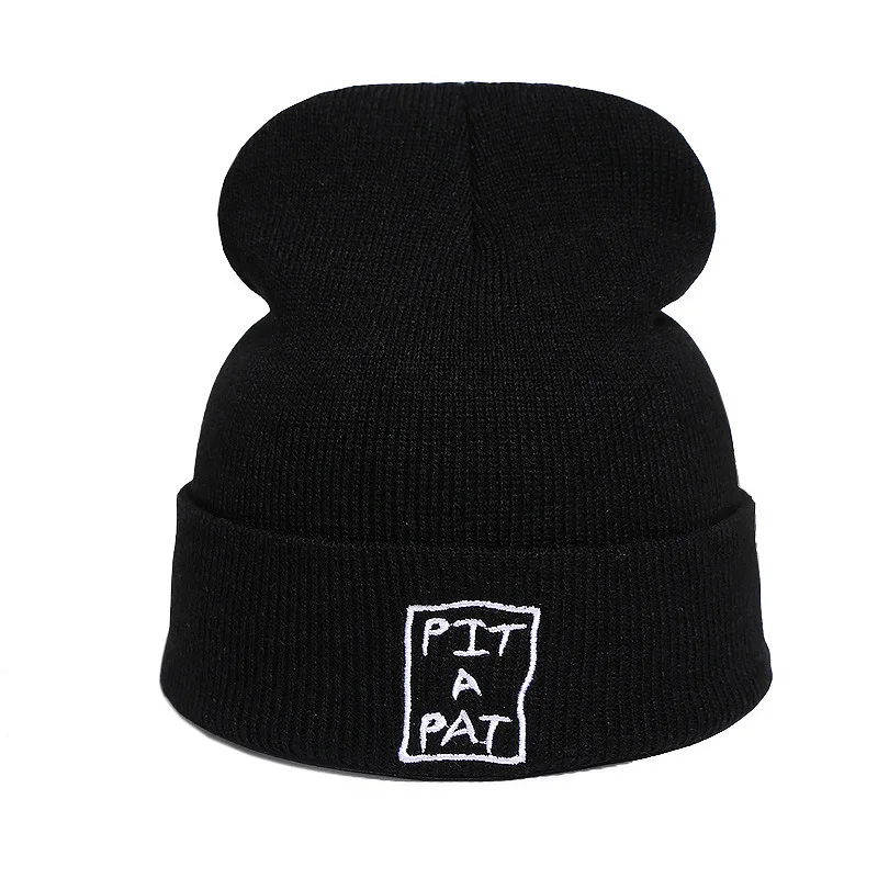 Зимняя модная мужская шапка Skullies Beanies, вязаная шапка с вышитыми буквами без рукавов, Осенняя шерстяная шапка, Женская Трендовая шапка Ins