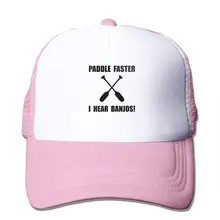 TSDFCPaddle Faster I Hear Banjos сетчатые бейсболки унисекс, кепка В Стиле Дальнобойщика розового цвета