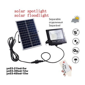 

LED Solar lamp Wireless Street light Solar Charge Outdoor Security Garden Night Decoration Luminaria remote timer split mount in