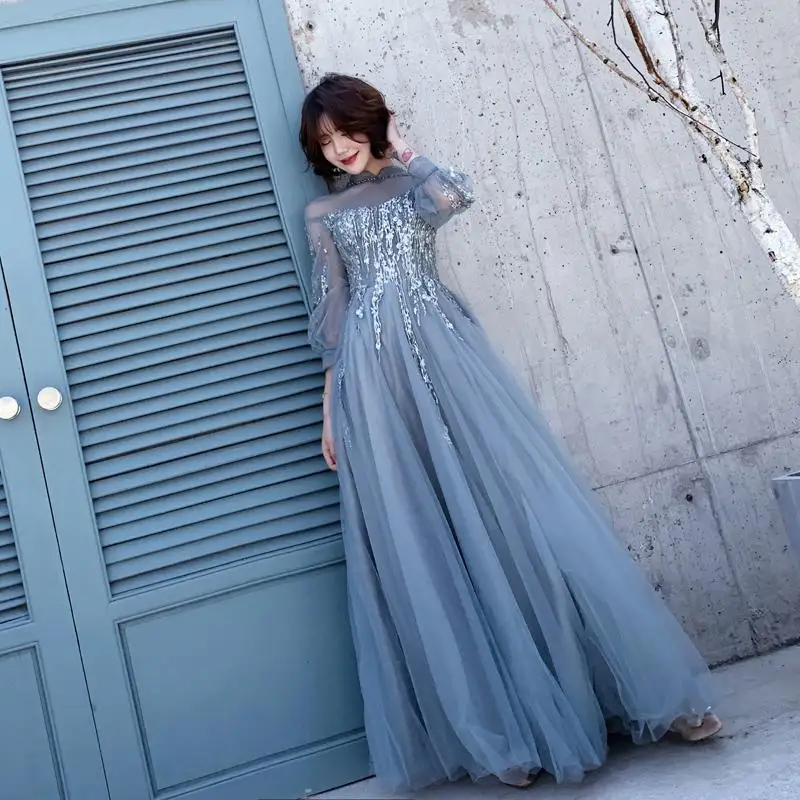 Persepective женское сексуальное платье Cheongsam элегантный розовый бисер вечернее платье благородная сетка плиссированные Qipao оверсайз 3XL Robe De Soiree - Цвет: Style 6