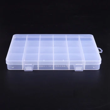 

New 24 Compartments Plastic Box Case Jewelry Bead Storage Container Craft Organizer