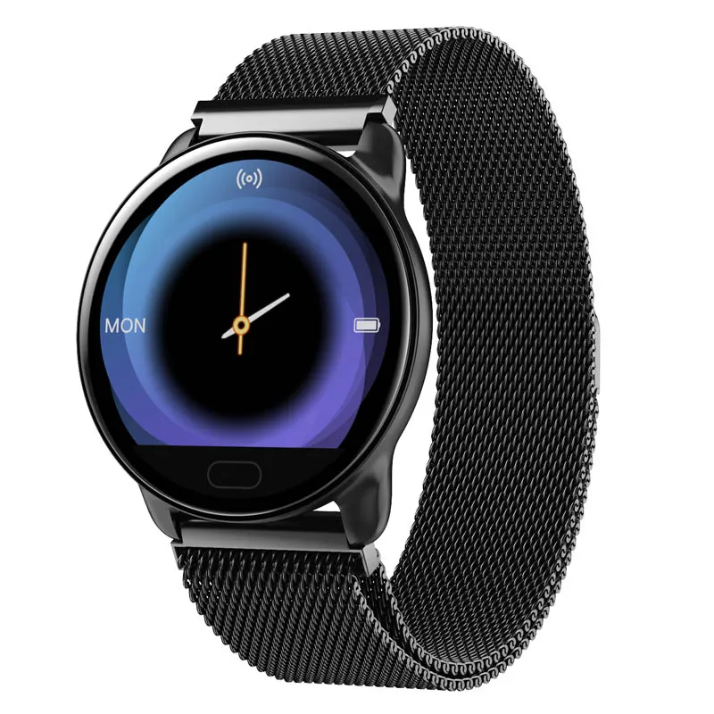 black Longet новейший K9 SmartWatch цветной сенсорный экран с пульсометром отслеживание активности сообщения уведомления спортивный браслет для бега - Цвет: black