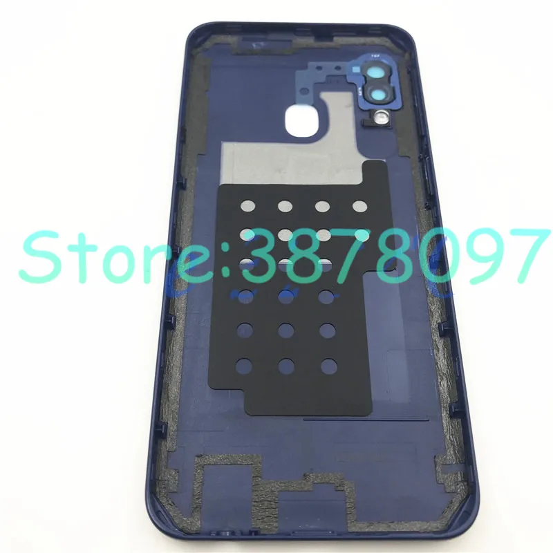 10 шт./лот для samsung Galaxy A20E A20e A202 A202F A202DS задняя крышка корпуса батарейного отсека чехол с объективом камеры+ боковой ключ