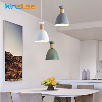 

Nodic Iron LED Pendant Lamp Modern E27 Kitchen Island Living Room Chandelier Bedroom Hotel Bar Home Decor Hanging Lights Fixture