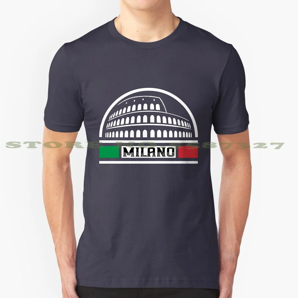 Milano Italia Souvenir Da Viaggio Distintivo Bandiera Italiana Milano Italia Cool Design Trendy T-Shirt Tee Milano Italia Milano Italia Milano