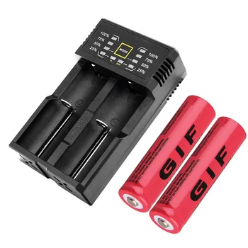 

2x 18650 Battery Rechargeable Battery 3.7V 18650 9800mAh Li-ion Rechargeable Battery For Flashlight Torch With Universal Charger