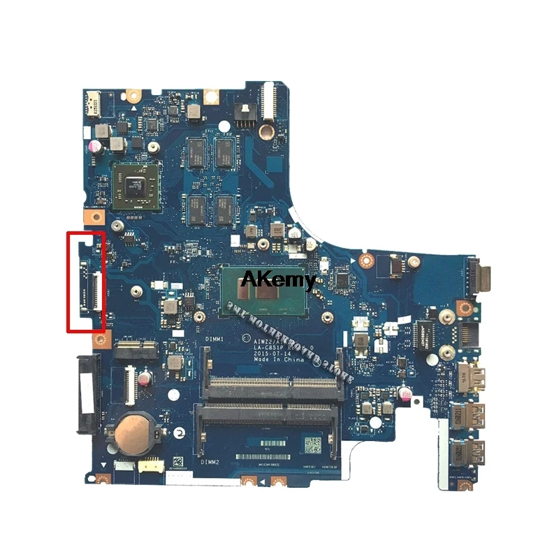 500-15 LA-C851P mainboard for Lenovo IdeaPad 500-15ISK laptop motherboard I5-6200U CPU R7 GPU original Tested