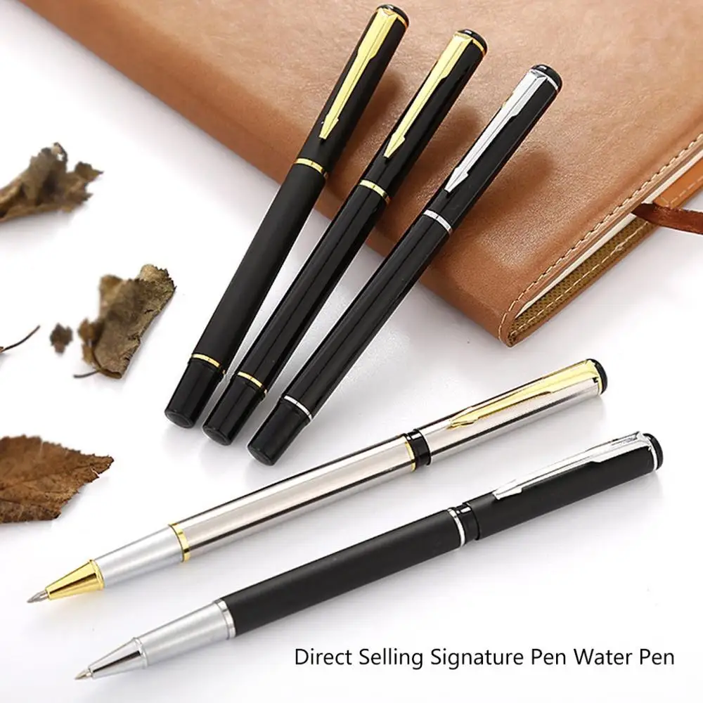 Деловая офисная металлическая гелевая ручка, водная ручка, металлическая шариковая ручка, Высококачественная рекламная перламутровая ручка, печать логотипа на заказ
