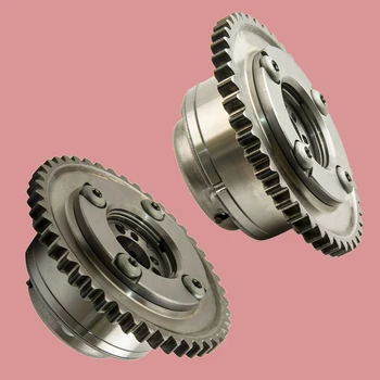 

beler Silver Metal 1 Pair Exhaust & Intake Camshaft Adjuster Actuators Gear Fit For Mercedes-Benz W204 C250 R172 SLK250