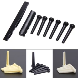 Portable 6-String Guitar Bridge Pins Saddle Nut Acoustic Cattle Tailpiece Plastic Guitar Accessories for Acoustic Guitar Quality