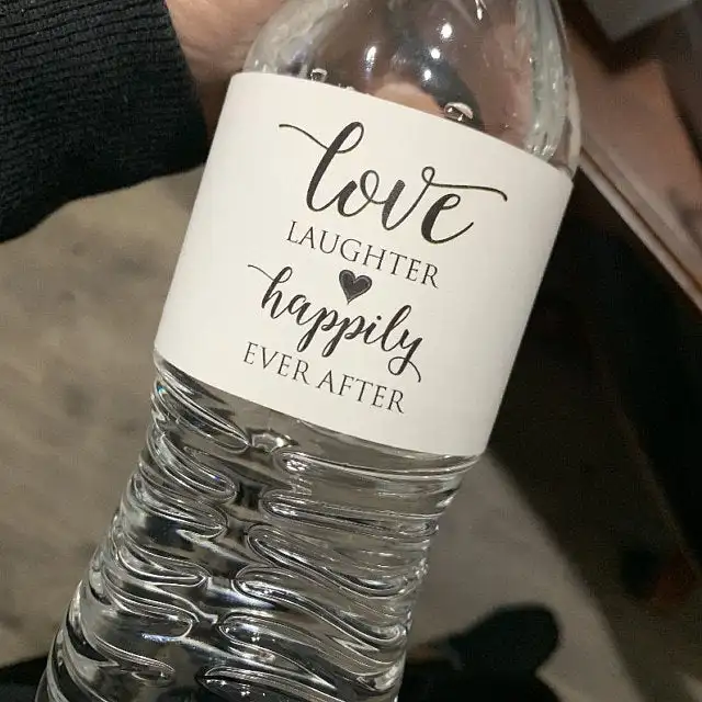 Personalized Happily Ever After Water Bottle Labels