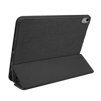 

for Apple iPad PRO 11 Inch Tablet PC PU Protective Case with Press Pen Anti-Lost Card Slot Design Protective Case