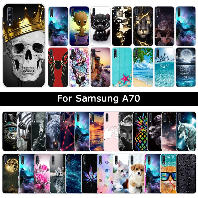 Мягкий силиконовый чехол из ТПУ для samsung Galaxy A70 A 70, чехол с мультяшным рисунком, роскошный защитный чехол s, чехлы для телефонов, чехол