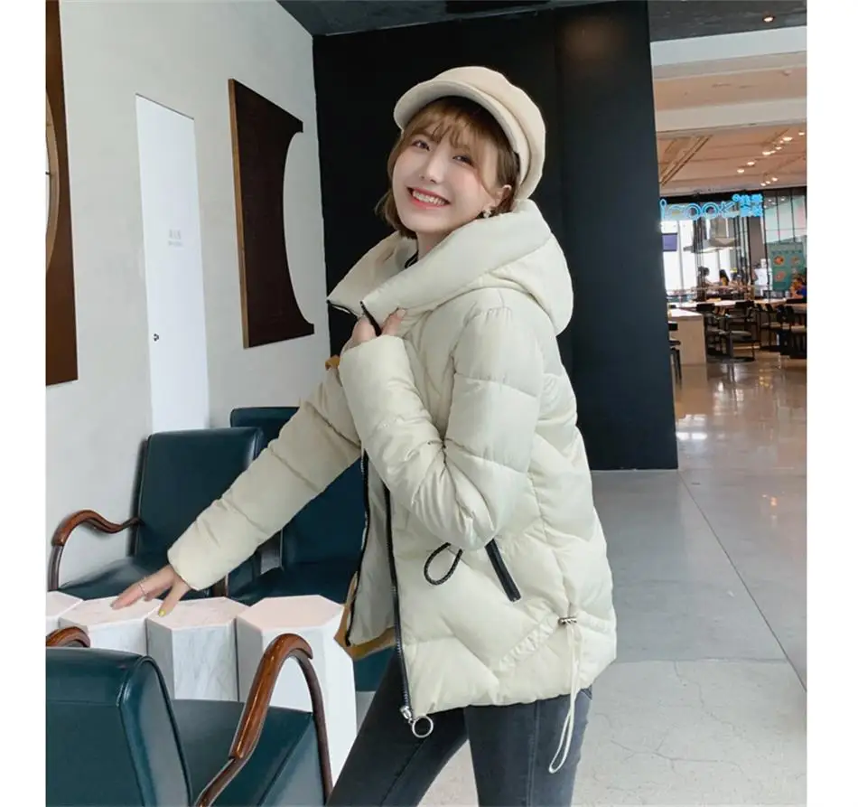 Большие размеры M-6XL женские зимние куртки пальто Толстая теплая куртка с капюшоном Повседневная однотонная верхняя одежда куртки пальто для женщин