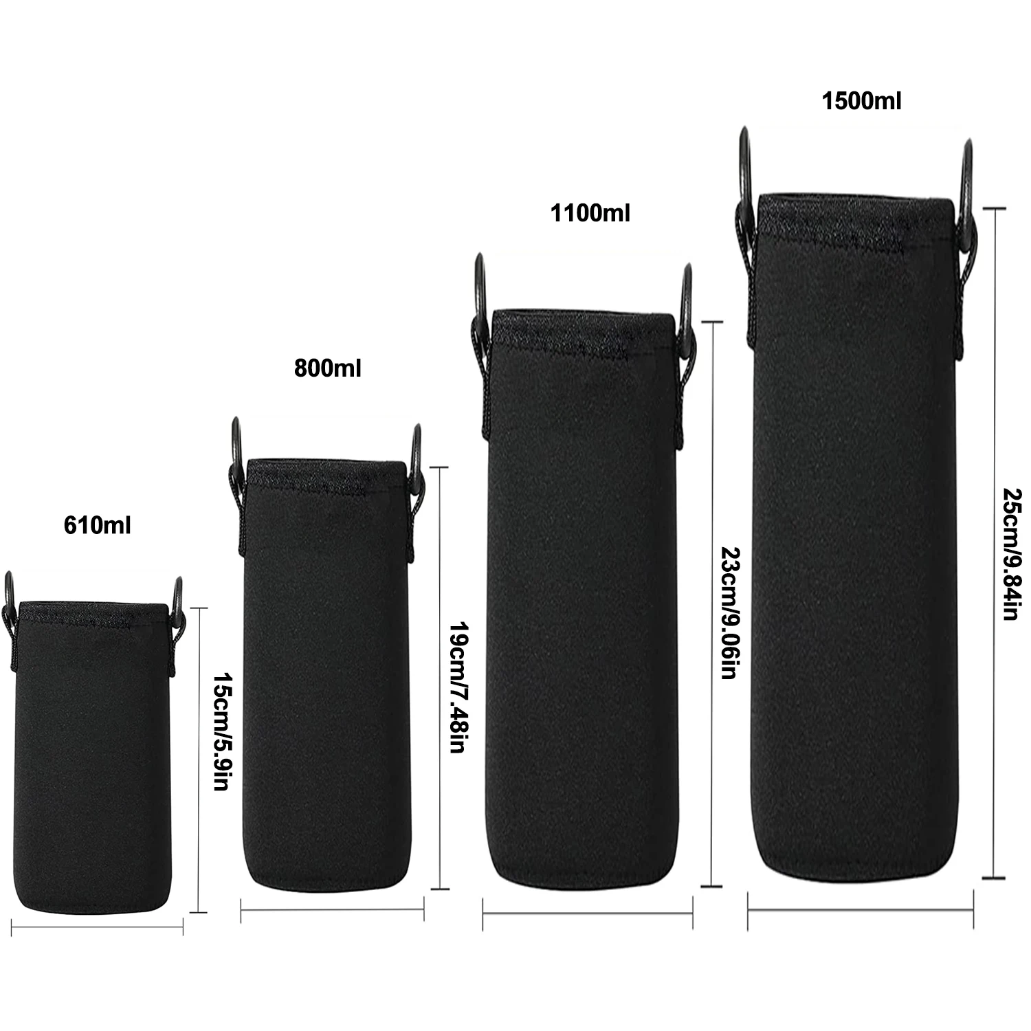Water Bottle Bag Water Bottle Tote Bag Universal Water Bottle Pouch High Capacity Insulated Cooler Bags for Outdoor Traveling Camping Hiking