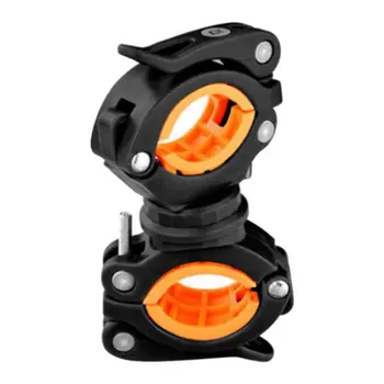 

Light Holder 360 Degree Cycling Bike Bicycle Flashlight Torch Mount Front Light Holder Black and Oranger Light Holder