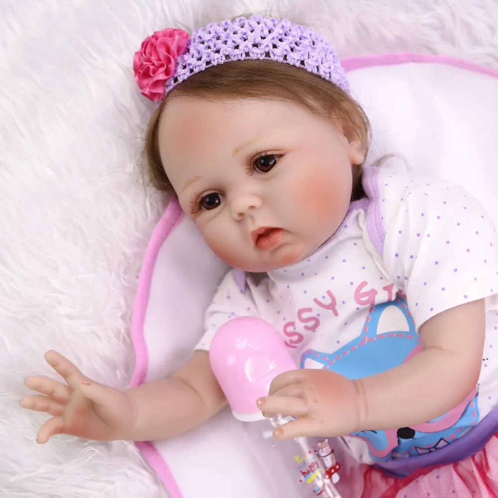 NPK Кукла reborn 2" 55 см, мягкая силиконовая Кукла Reborn для младенцев, игрушка для новорожденных, усеянные волосы, Детская кукла для девочек, bebe girl reborn bon