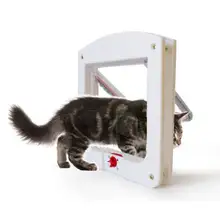 Ворота для домашних животных, кошек, щенков, собак, дверь с замком, безопасная дверь с замком, товары для безопасности домашних животных, замок подходит для любой стены или дверей, белый, коричневый цвета