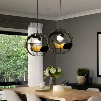 

Earth Shape Globe Pendant Lights Pendant Lamps For Bar Restaurant Living Room Hollow Ball Ceiling Fixtures Pendant Light Globes