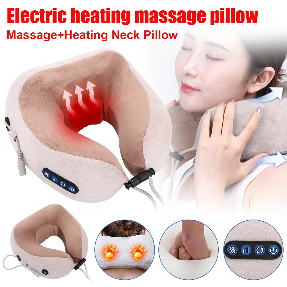 Voice Neck Massager EMS Massage Vibration Heating to Relieve Fatigue Shoulder and Neck Pain 9 Mode Masajeador De Espalda Therapy