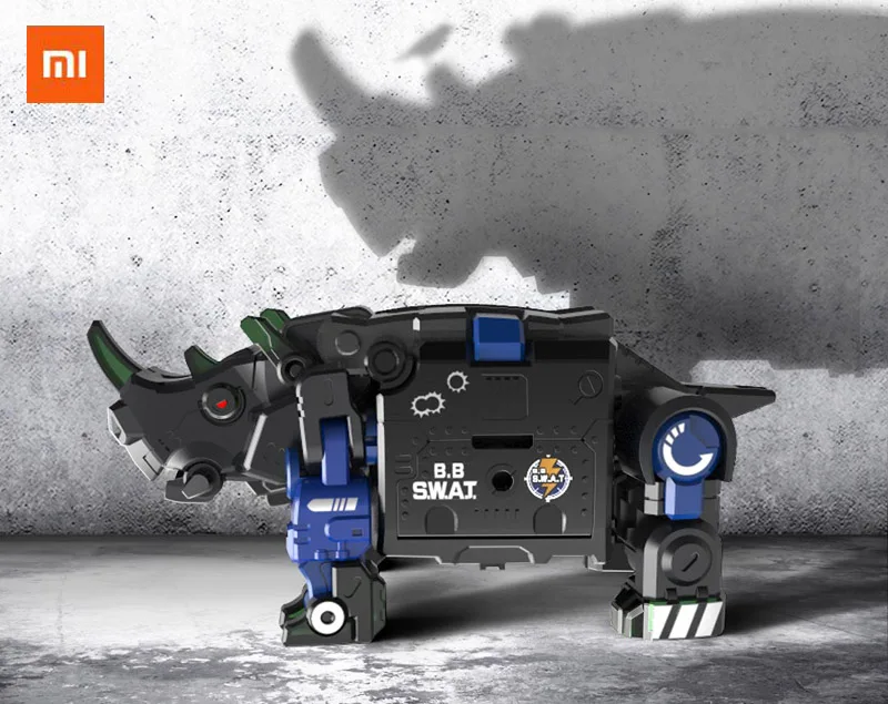 

Origianl Xiaomi Youpin Transformed Toy Beast Series Blue Armor 22 Movable Fierce Special Police Surprise Attack Desktop Toy