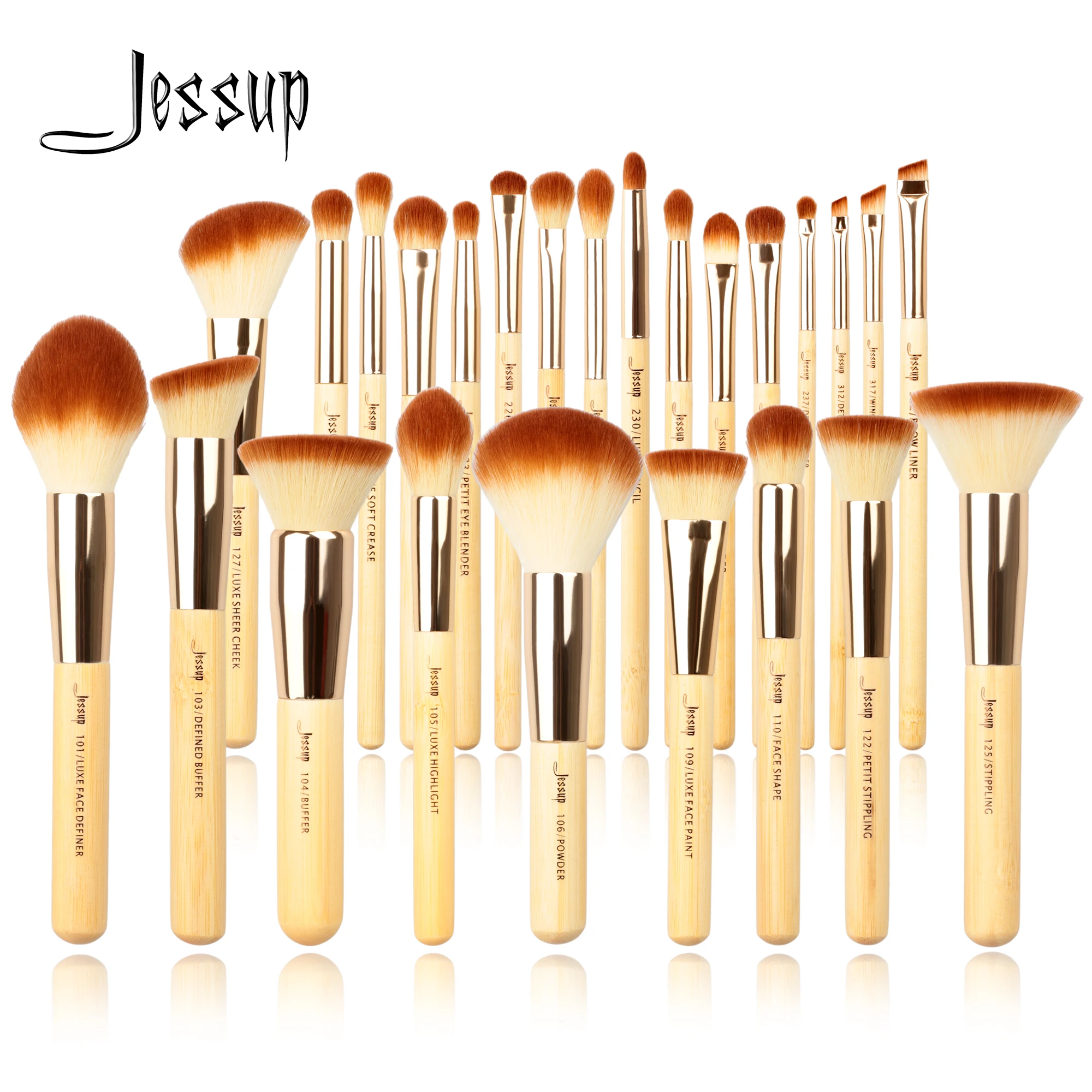 Good Buy Makeup-Brushes-Set Eyeshadow Beauty-Foundation-Powder Jessup Bamboo Professional 6-25pcs 9jLerl1j