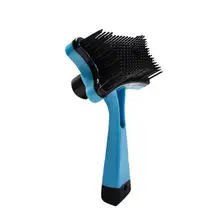 Костнообразная пластиковая расческа для животных, однокнопочная Чистка, самоочищающиеся средства по уходу за животными, товары для ухода за домашними животными и кошками