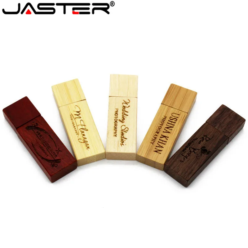 JASTER высокоскоростной USB 2,0 Пользовательский логотип деревянная флеш-карта usb флеш-накопитель Флешка 4 ГБ 8 ГБ 16 ГБ 32 ГБ U диск свадебный подарок