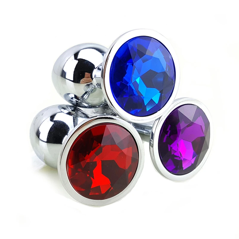 12 Colors Metal Anal Sex Toys For Women &amp Men Butt Plugs + Crystal Jewelry Booty Beads Tube Products |
