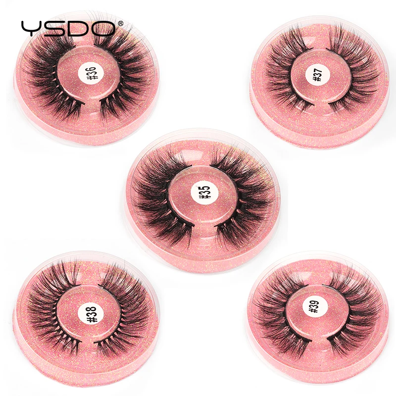 3D Mink Eyelashes YSDO 1 Pair Cruelty Free Dramatic False EyeLashes Fluffy Full Strip Thick Long Faux Cils