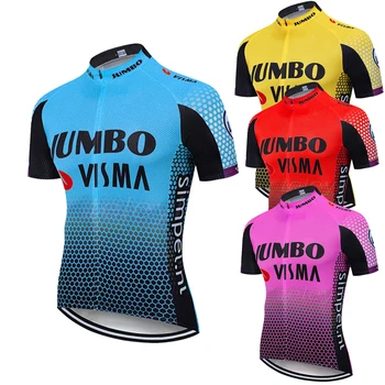 

2020 Team JUMBO VISMA Summer Cycling Jerseys Short Sleeve Shirts Men Bicycle Clothing Maillot Ropa Ciclismo Racing Bike Clothes