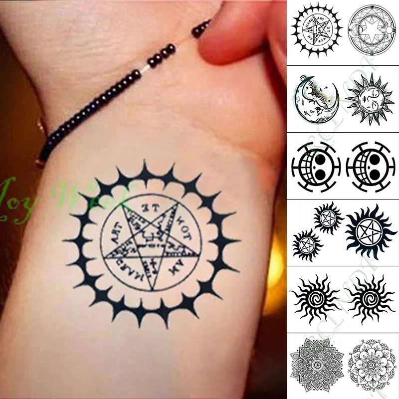 Водостойкая временная татуировка, наклейка, самолет, кактус, цветок, Череп, корона, маленькая художественная татуировка, поддельные татуировки для детей, мужчин, женщин - Цвет: Прозрачный