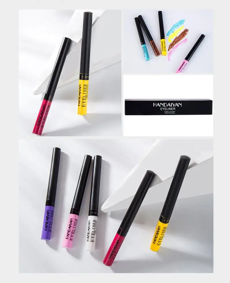 12 Color Waterproof Neon Colorful Liquid Eyeliner Pen Make Up Comestics Long-lasting Black Eye Liner Pencil Makeup Tools TSLM1 12 Color Waterproof Neon Colorful Liquid Eyeliner Pen Make Up Comestics Long-lasting Black Eye Liner Pencil Makeup Tools TSLM1