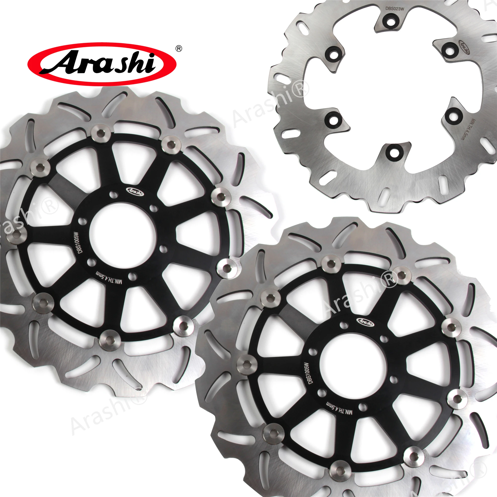 

ARASHI CNC Front Rear Brake Rotors Floating Disc For YAMAHA XJR400 XJR 400 1995 1996 1997 1998 1999 2000 / FZR600 FZR600R